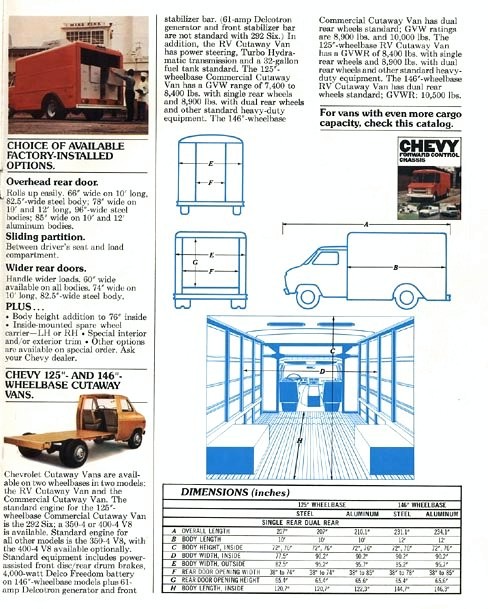 1977 Chevrolet Chevy Vans Brochure Page 1